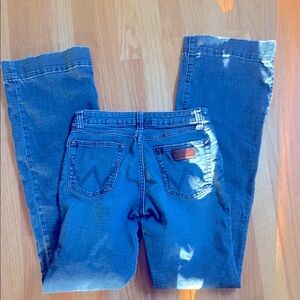 Wrangler low rise, boot-cut, trouser style Classic Blue Women's Jeans